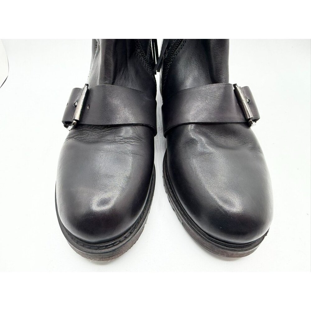 Vintage Foundry Co. Biker Bobbi Boots Women 8 Black Chunky Ankle Combat Shoes - Picture 5 of 16